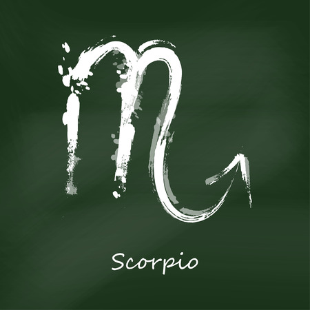 Abstract illustration of the zodiac sign Scorpio. Zodiac icon. Astrology.のイラスト素材