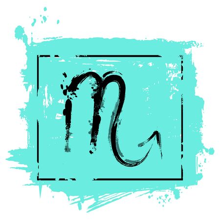 Abstract illustration of the zodiac sign Scorpio. Zodiac icon. Astrology.のイラスト素材