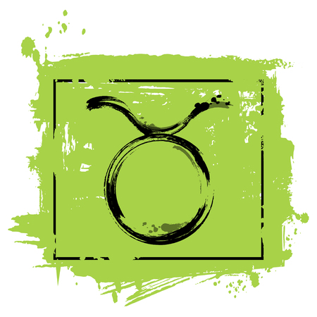 Abstract illustration of the zodiac sign Taurus. Zodiac icon. Astrology.のイラスト素材