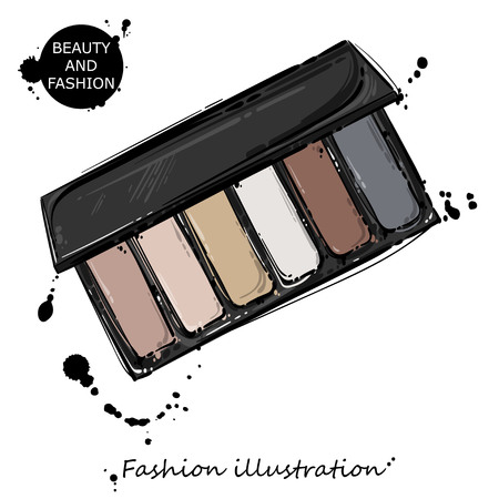 Vector abstract illustration with eyeshadow. Fashion illustration.のイラスト素材