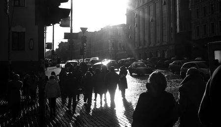  People crossing the street               の写真素材