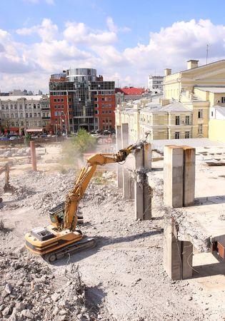 Urban renewal in the city centre 3の写真素材