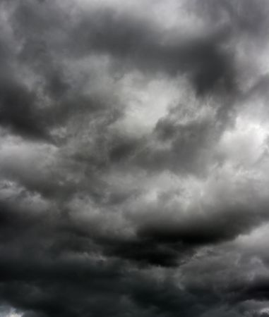 heavy gale black stormy cloudsの写真素材