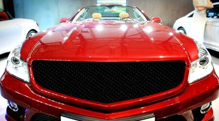 red car on a car show の写真素材
