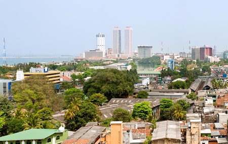panorama of Colombo- the capital of Sri Lankaの写真素材
