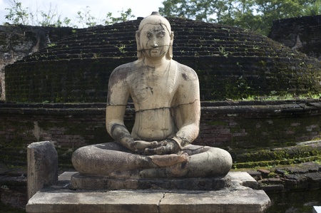 Buddha statue in Polonnaruwa, Sri Lankaの写真素材
