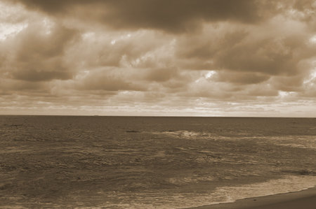 Stormy clouds above Indian ocean. Sri Lankaの写真素材