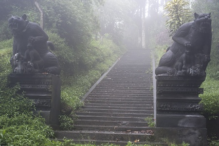 Ancient entrance to Balinese Temple. Bali islandの写真素材