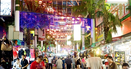 Kuala Lumpur, Malaysia - March 30, 2011: Petaling Street or known as Chinatown among tourists is the centre of Kuala Lumpur's original Chinatown. The street is also affectionately known as PS among localsのeditorial素材