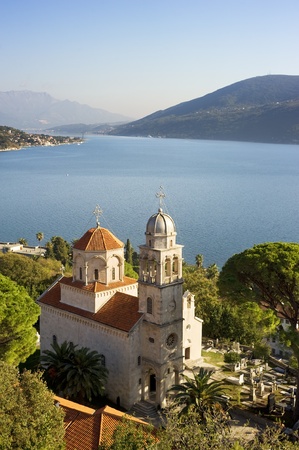 Savina Monastery  is a Serb Orthodox monastery near the city Herceg Novi, Montenegro. Probably comes from the 1030 year, although the oldest record in which the monastery mentioned in 1648.の写真素材