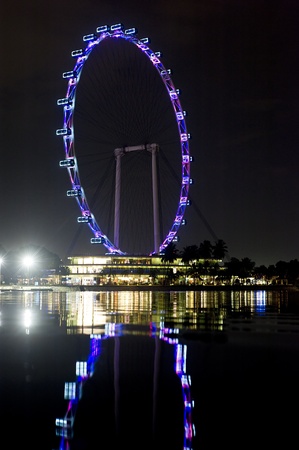 Singapore flyer, largest observation wheel in the worldのeditorial素材