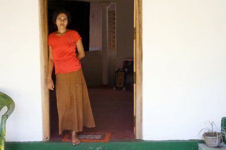 Galle, Sri Lanka - February 17, 2011: Portrait of Sri Lankan womenのeditorial素材