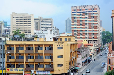 Kuala Lumpur, Malaysia - March 17, 2011: Street in Chinatown in Kuala Lumpur, Malaysiaのeditorial素材
