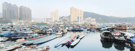 Aberdeen is famous to tourists for its floating village and floating seafood restaurants. Hong Kongの写真素材