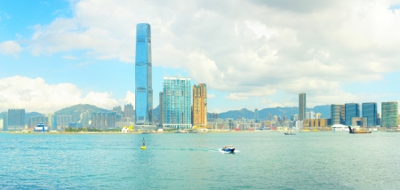  Kowloon island with beautiful skyのeditorial素材