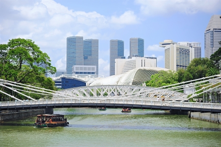 Riverbank of Singapore in the sunshine dayのeditorial素材