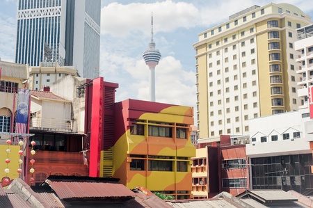 Chinatown architecture in Kuala Lumpur, Malaysiaの写真素材