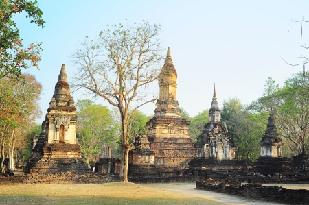 Si Satchanalai historical park , Sukhothai , Thailandの写真素材