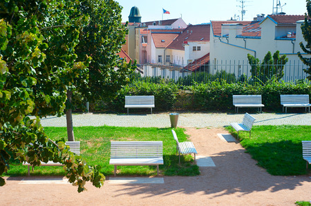 Park at the city centre of Brno, Czech Republicの写真素材