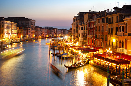 Grand canale in Venice  View from Rialto Bridgeの写真素材