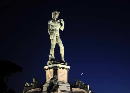 Statue of David at Micheal Angelo Park   Florence, Italy の写真素材