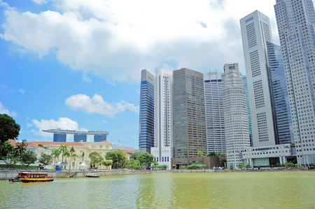 View of Singapore downtown in the sunshine dayの写真素材