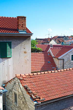 Typical Croatian architecture in Old Town of Split.の写真素材