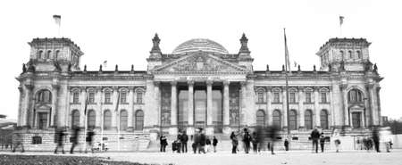 Tourists in front of Reichstag, Berlin. Germanyの写真素材