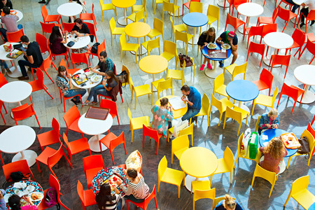 KYIV, UKRAINE - SEPT 22, 2015: People at Ocean Plaza shopping mall in Kyiv. Ocean Plaza is the second largest shopping mall and entertainment complex of Kyiv.のeditorial素材