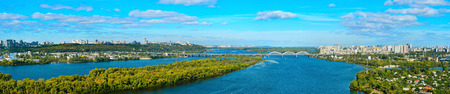 Wide panoramic view of Kiev - capital of Ukraine.の写真素材