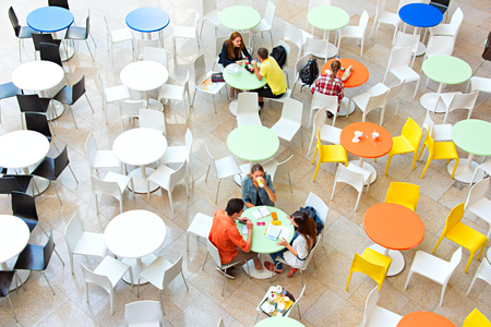 KYIV, UKRAINE - SEPT 22, 2015: People at Ocean Plaza shopping mall in Kyiv. Ocean Plaza is the second largest shopping mall and entertainment complex of Kyiv.のeditorial素材