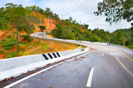 Mountains road from Chiang Mai to Pai. Thailandの写真素材