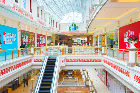 SHANGHAI, CHINA - DECEMBER 28, 2016: Global Harbor  is a large shopping mall in Shanghai, China. It has a floor area of 480,000 square metersのeditorial素材
