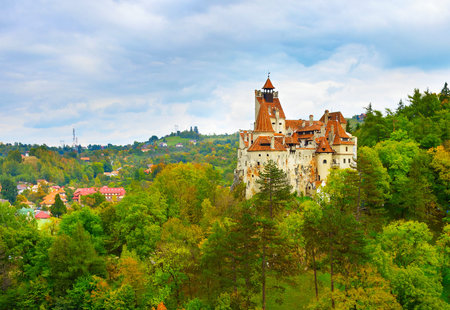 Famous Castle of Bran, known as Count Dracula Castle. Romaniaのeditorial素材