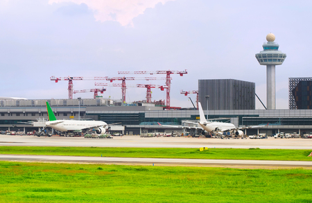  Changi International Airport construction site. Singapore. 
のeditorial素材