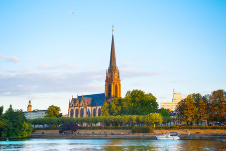 The DreikÃ¶nigskirche is a Lutheran parish church in Frankfurt, Germanyの写真素材
