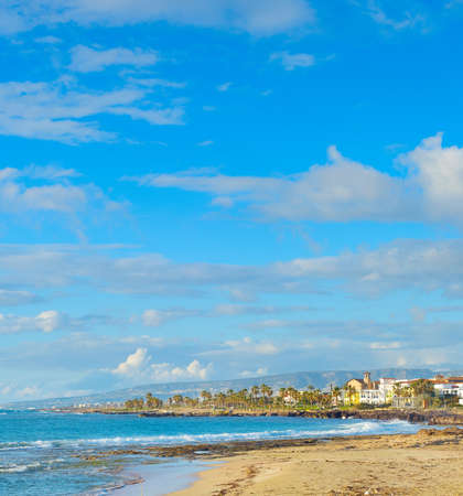 Skyline of Paphos with beautiful blue sky, Cyprusの写真素材