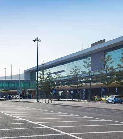 FUNCHAL, MADEIRA, PORTUGAL - JAN 30, 2020: View of Cristiano Ronaldo International Airport terminal - main airport of Madeira islandのeditorial素材