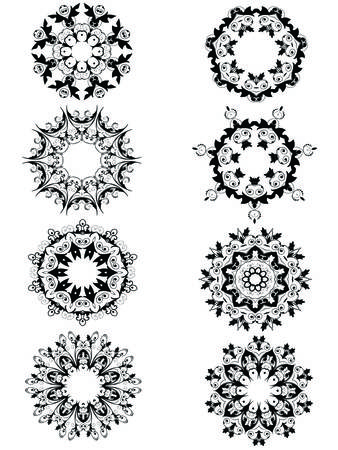 abstract vector victorian ornamental framesのイラスト素材