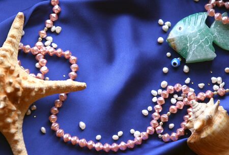 sea backgrount with fishの写真素材