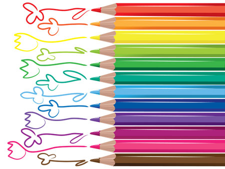 vector pencilsのイラスト素材