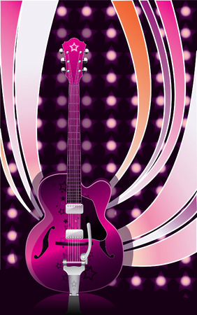 vector style guitarのイラスト素材