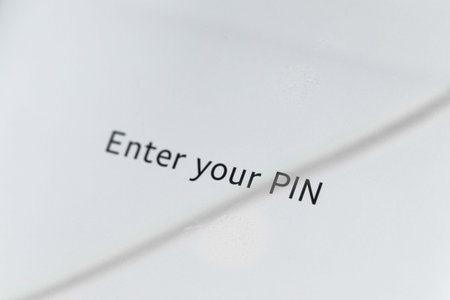 Close up of Enter your pin message on a smart phone screen.