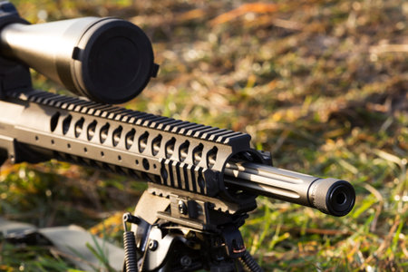 shooter aiming a rifle at a target