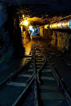 Old mine tunnel with around