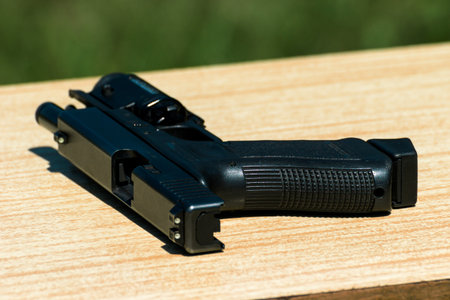 Police shooting practice at a shooting range