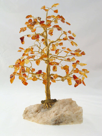 Tree of happieness made of amberの写真素材