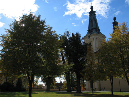 Park by the Marian sanctuaryの写真素材