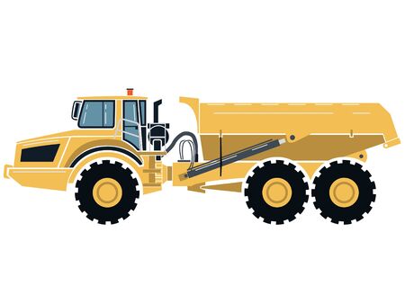 A vector graphic of a construction dump truckのイラスト素材