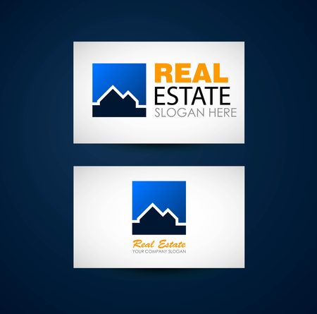 Real estate logo design. Real Estate business company. Building logo. Real estate design concept. Real estate business card design. Architectureのイラスト素材